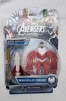 Marvel Avengers Assemble Sky Attack Falcon Shield Gear 4  Action Figure New MOC