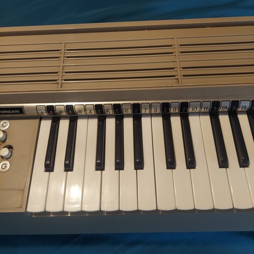 Vintage cremefarbene Magnus elektrische Akkordorgel alle Tasten funktionieren und klingen genial - Bild 3 von 23