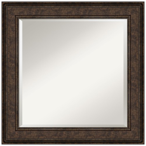 Bronze Wall Mirror 26x26 Ridge Bronze Square Bathroom Mirror for Wall Decor L...