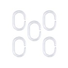  24pcs C-förmige Duschvorhang Haken Transparent Bad Drape Loop Clip Glide Ringe