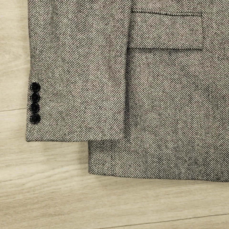 Blazer J Crew Tweed Suave Para Hombre 42R Mezcla de Lana Espiga Dos Botones Doble Ventilación Foto 4 de 4