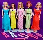 5 MOD TNT Vintage QUICK CURL Doll LOT BARBIE KELLEY FRANCIE PJ STEFFI OOFs BIN!