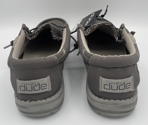 Hey Dude Men's Wally Washed Lead US Size 7 Lightweight NWT - Picture 3 of 5