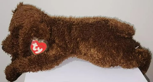 Ty Large Classic Plush FLOPPER the 2000 Chocolate Puppy Dog 16" MWMT Stuffed Toy - Picture 8 of 13
