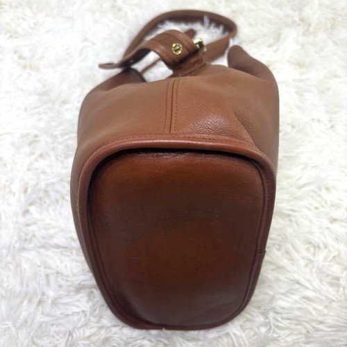 Bolso de Hombro COACH 9952 Cordón Dije Cuero Marrón Estados Unidos De Colección - Imagen 10 de 12