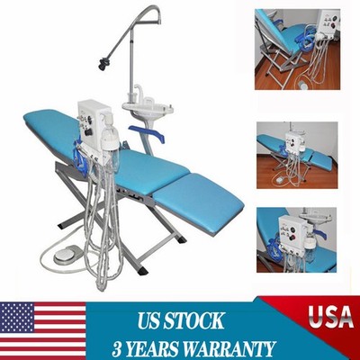 Dental Folding Chair With Turbine Unit & Weak Suction 4H Handpiece  & LED Light
