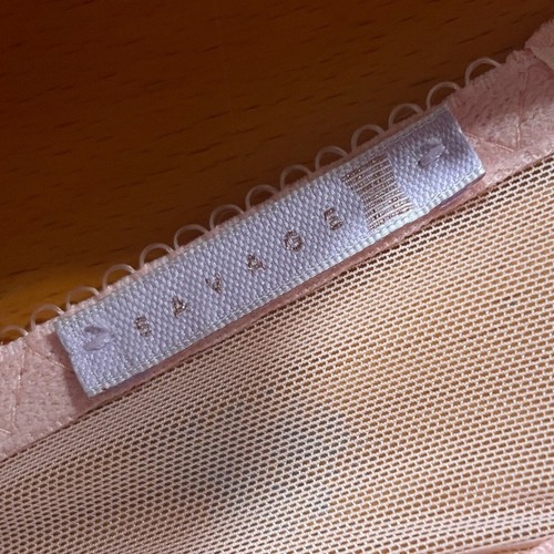 Savage X Fenty Iridescent Lace Garter Belt Soft Pink Sparkle 4 Strap Sheer 1X - Picture 4 of 9