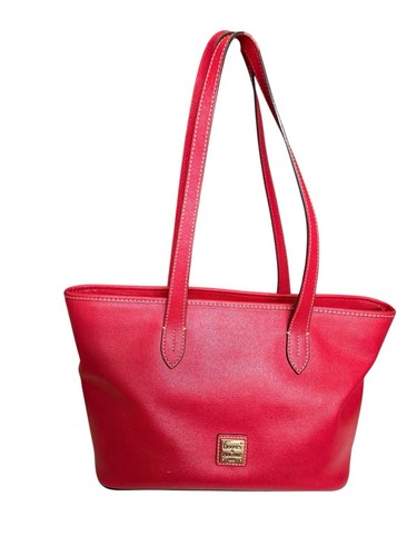 Borsa media Dooney and Bourke in pelle saffiano rossa tracolla vacanza viaggio - Foto 1 di 12