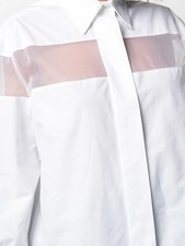 Valentino Garavani Sheer-Panel Long-Sleeve Shirt