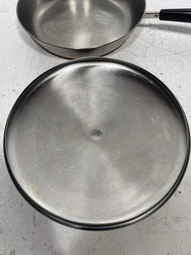 Revere Ware 12" Inch SKILLET w/ LID Copper Clad Bottom Clinton ILL - Picture 7 of 11