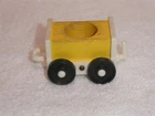 Fisher Price Little People Vintage Wood Yellow Train Car #719
