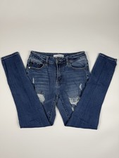 KanCan Curvy Blue Jeans Womens 26 Distressed Skinny