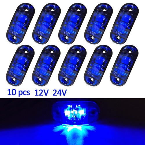 Truck Trailer LED Side Marker Lights 10 Pack Waterproof Signal Lights 12V 24V - Picture 10 of 17