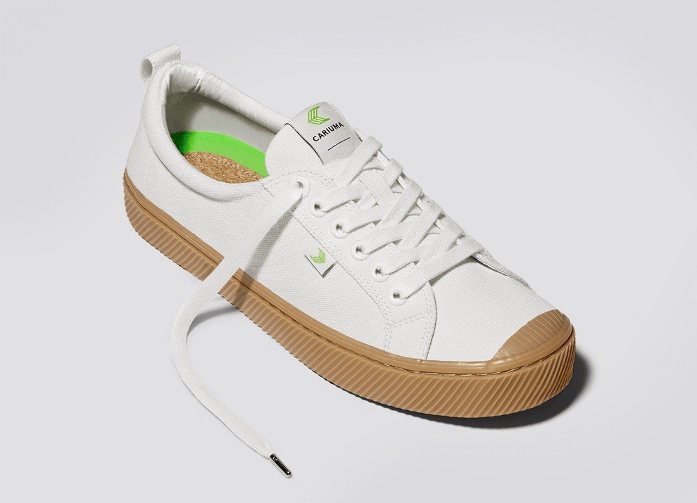 SAOLA Cariuma OCA Canvas Sneaker Unisex Taglia 6 Bianco Suola Gomma Brasile Casual Basse