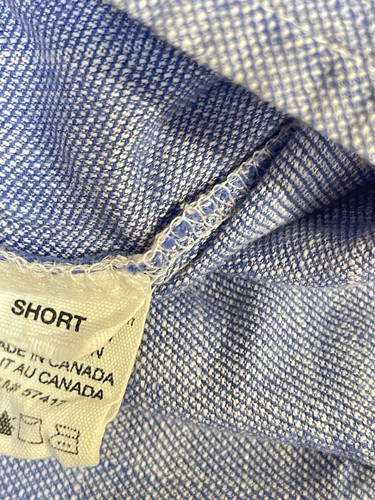 CAMISA DE DORMIR Canadá La Camisa de Dormir Corto Algodón Azul Cambray Talla Única - Imagen 5 de 7