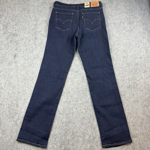 Levis 314 Shaping Straight Jeans Women’s 10 M 30x32 Dark Blue Mid Rise Slimming - Picture 7 of 12