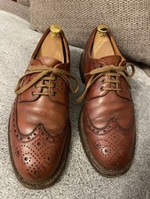 Grenson Brown Leather Oxford Brogue Shoes Men's UK 9 G US 10 EU 43