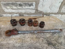 Ridgid 00-R 6 Pc VTG Pipe Threader Kit Ratchetting Die Head 1/8- 3/4" USA Made