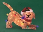 Christmas Goldendoodle 24” LED Light Up Fluffy Doodle Dog Holiday Yard Decor NIB