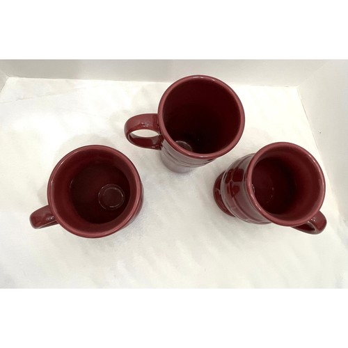Longaberger Paprika Mug Set of 3 – 2 Footed + 6.5" Travel Mug w/ Lid – USA Made - Picture 6 of 10
