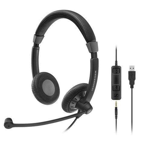 Sennheiser SC 75 USB MS (507086) - Double-Sided Business Headset For Skype for