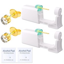 YINPAD Ear Piercing Kit, 1, Golden Crown - White Zircon