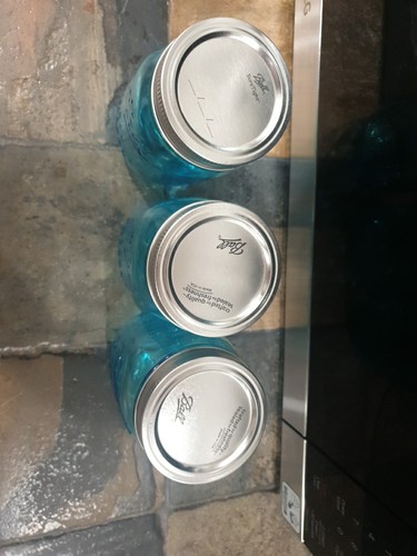3 Ball Perfection Blue Mason Jar Pint 1913-1915 100 Years of American Heritage - Picture 5 of 24