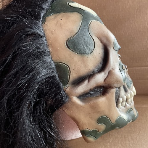 Don Post Studios - The Paper Magic Group; 2000 Skeleton Camo Mask w/ Hair - Picture 4 of 12