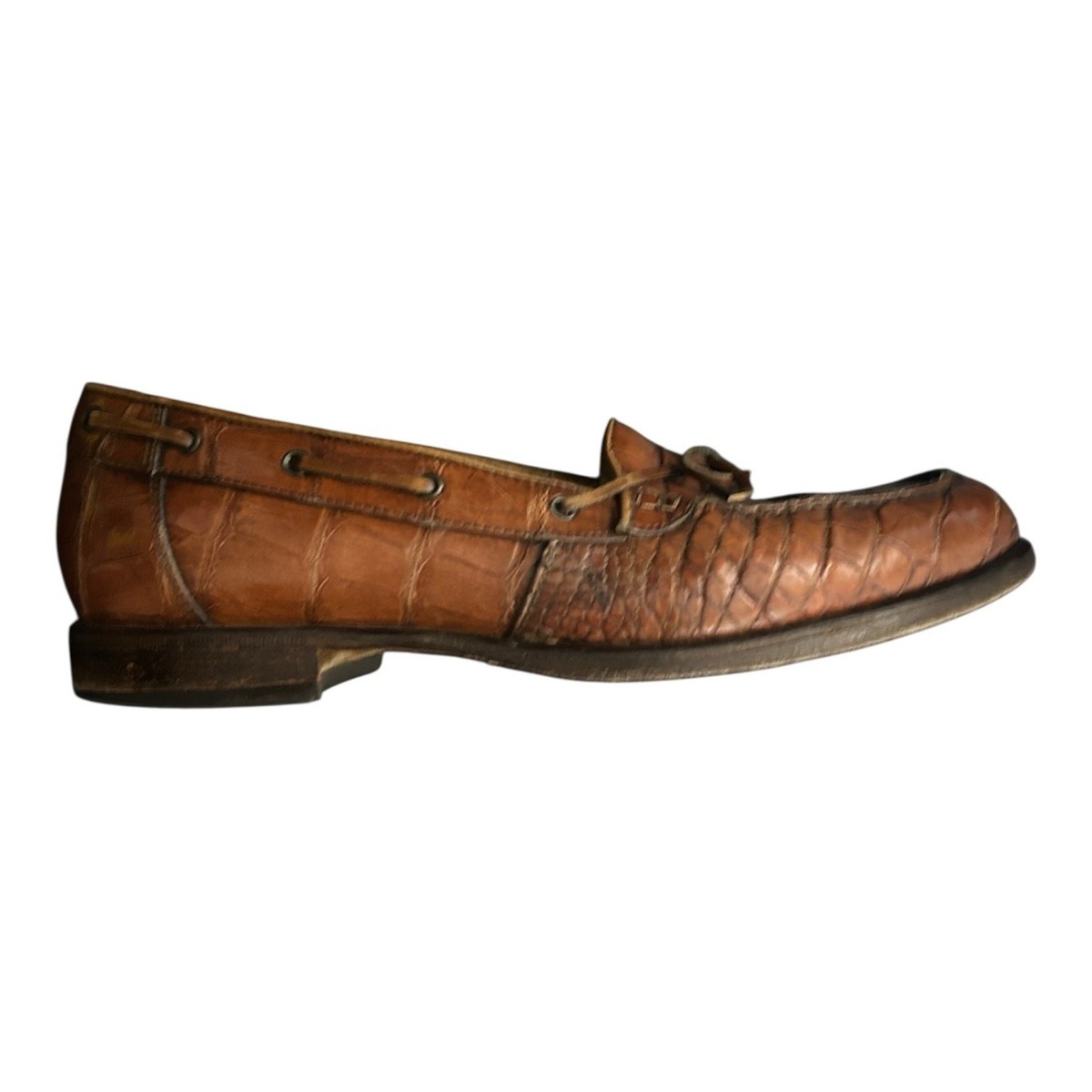 最終値下げ！6/27までLAYERED FAKELEATHERROMPERS ZELLI Genuine Crocodile Alligator Loafers Slippers Shoes 9M