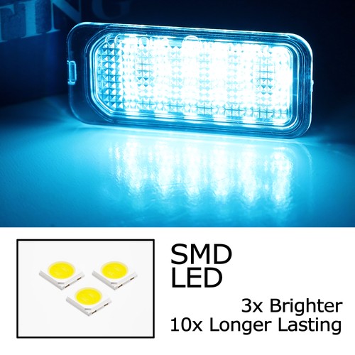Ice Blue 18-SMD Full LED License Plate Light Kit For Jaguar XJ XF Ford Edge CMAX - Picture 2 of 9