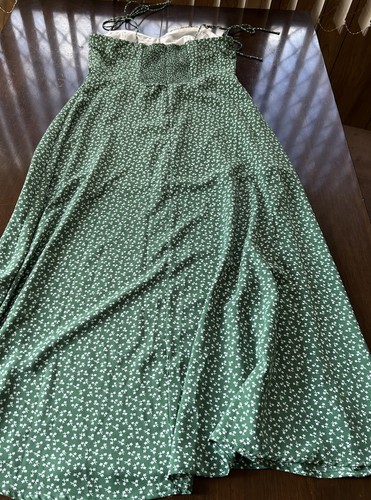 WITS THE LABEL Tie Maxi Dress Bottle Green Size 12 Side Slit NWT’s RRP $89.95 - Bild 21 von 22