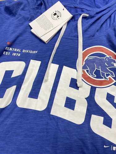 Nike 2XL XXL Chicago Cubs Sleeveless Pullover Hoodie Blue MLB Men's - Picture 5 of 13