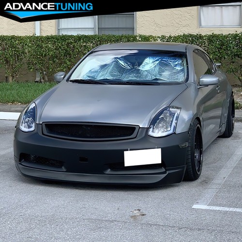 For 03-07 Infiniti G35 Coupe 2DR ING Style PU Front Bumper Lip Spoiler Unpainted - Picture 3 of 8