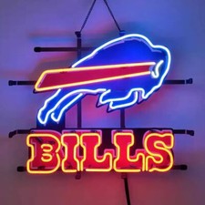 20"x16" Buffalo Bills Neon Sign Light Lamp With HD Vivid Printing Beer Bar JY