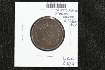 1908 - 1998 Canada Large Cent Copper Plated Sterling Silver