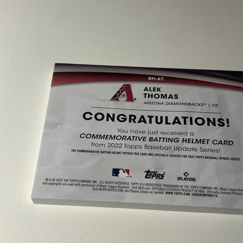 Alek Thomas Helmet Card 2023 Topps Update Diamondbacks BH-AT - Picture 8 of 9