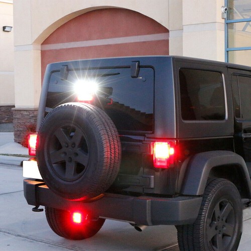 Smoked Lens 15-LED Brake Light DRL Trailer Hitch Cover Fit 2" Towing& Hauling - Picture 11 of 21