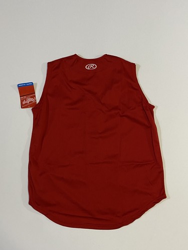 Rawlings Blank Red Mesh Vest Jersey size Youth XL - Picture 2 of 5