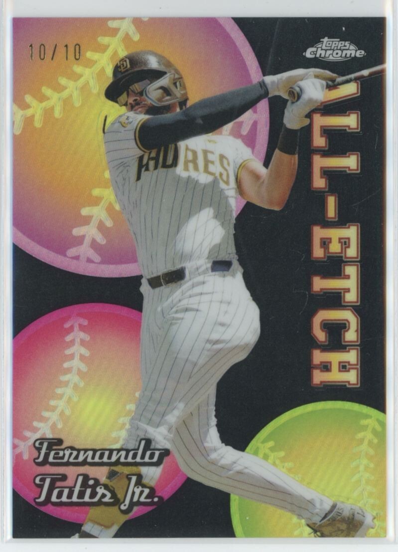 2024 Topps Chrome Update Chrome All-Etch Black Refractor Fernando Tatis Jr 10/10
