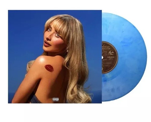 Sabrina Carpenter Short N' Sweet Light Sky Blue LP Vinyl Record w/ Signed Poster - Picture 2 of 8