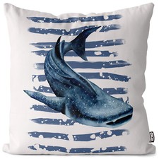 Whale Shark Cushion Cover Pillow Case Whale Whale Fish Moby Diving Safari Ocean Sea