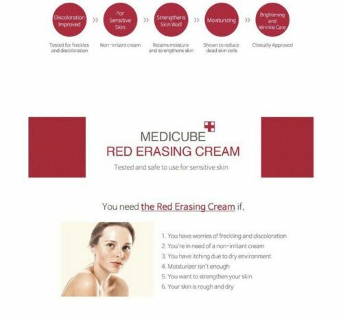 MEDICUBE Crema Borradora Roja 50/100 ml Cuidado Iluminador de Arrugas Cuidado Coreano de la Piel - Imagen 7 de 8
