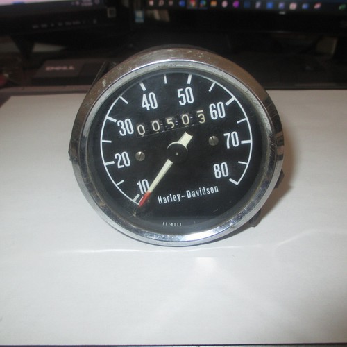HARLEY DAVIDSON Speedometer w/ Mileage 00/104/56 1.72 W=1.15 GERMANY Gauge - Picture 1 of 6