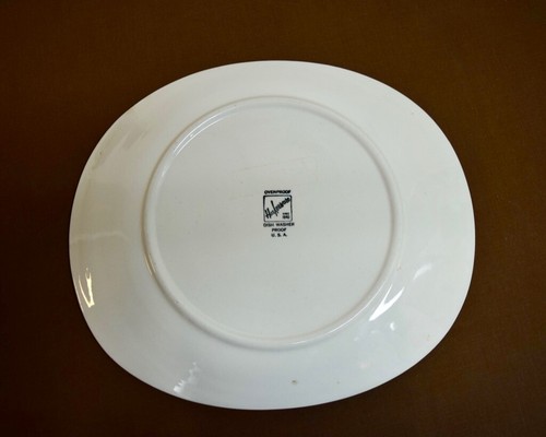 Vintage Harkerware Springtime Serving Platter, Pink, 11"x9-1/2", 1950's - Picture 2 of 3