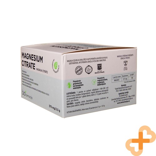 CITRATO DI MAGNESIO Polvere Pura 50 Bustine Integratore Aroma Limone 375mg - Foto 2 di 12