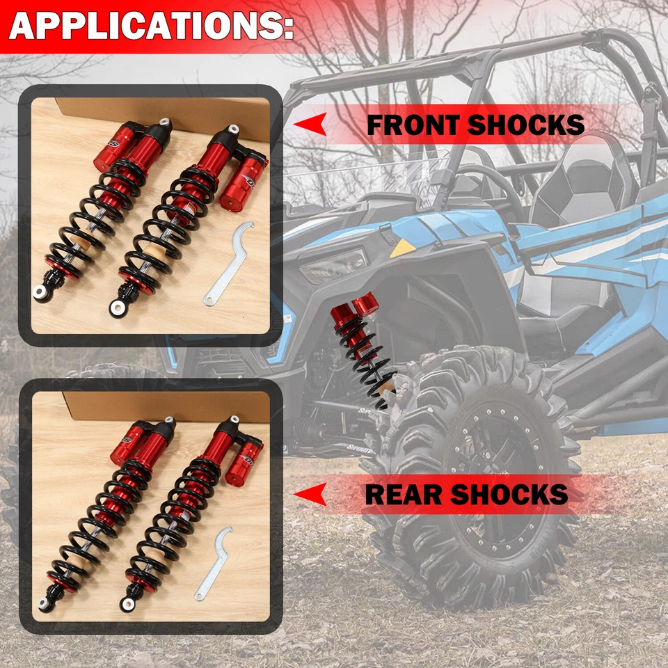 STAGE 5 UPGARADED FRONT & REAR SHOCKS ABSORBERS FOR POLARIS RANGER 570 1000 CREW Foto 4 de 4