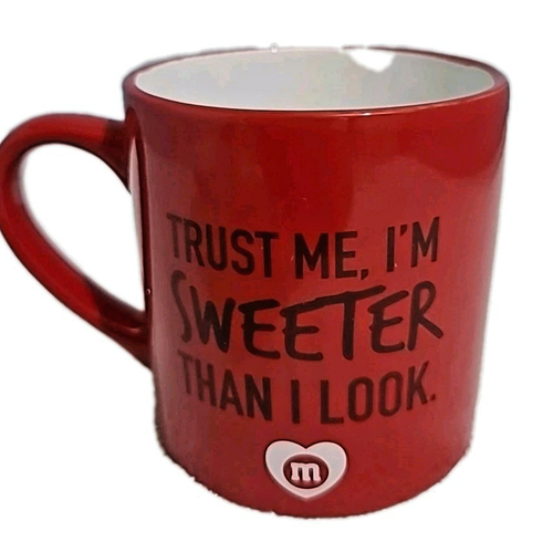 M&M Red "Trust Me, I'm Sweeter Than I Look" Coffee Mug 20 oz 2019 Valentine’s - Picture 2 of 8