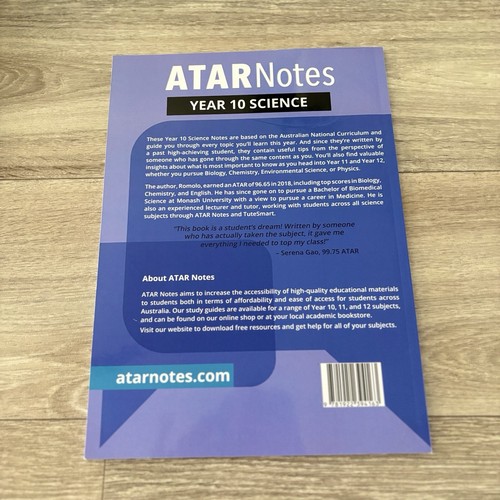 ATAR Notes Year 10 Science – Complete Course Notes (2020-2023) Like New - Picture 3 of 8