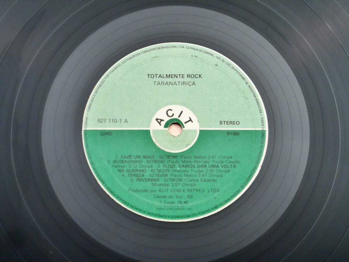 LP Músicas Brasileiras Taranatirica ♫ Totalmente Rock ♫ Rare 1985 Acit Records