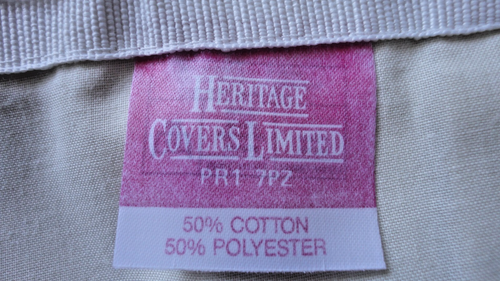 VTG 1 PR CURTAINS DEEP CREAM & LG FLORAL LINED 112 in WIDE x 88 in DROP - Picture 10 of 12